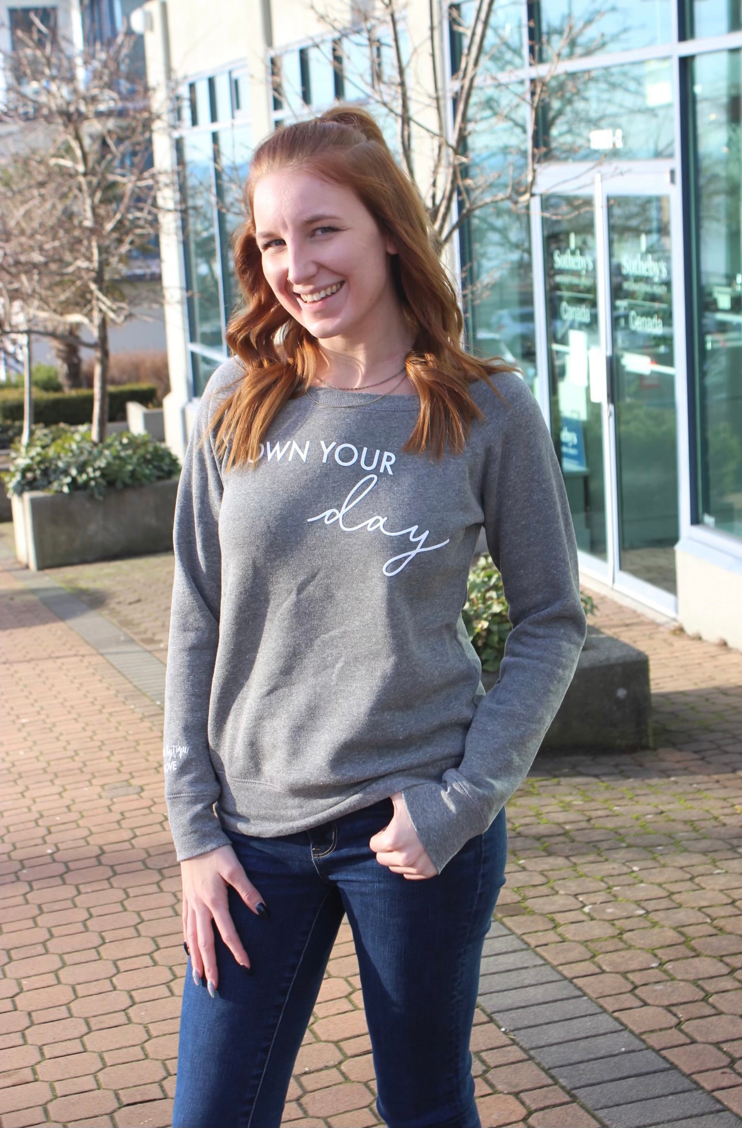 OWN YOUR DAY || Sweat Shirt  GREY